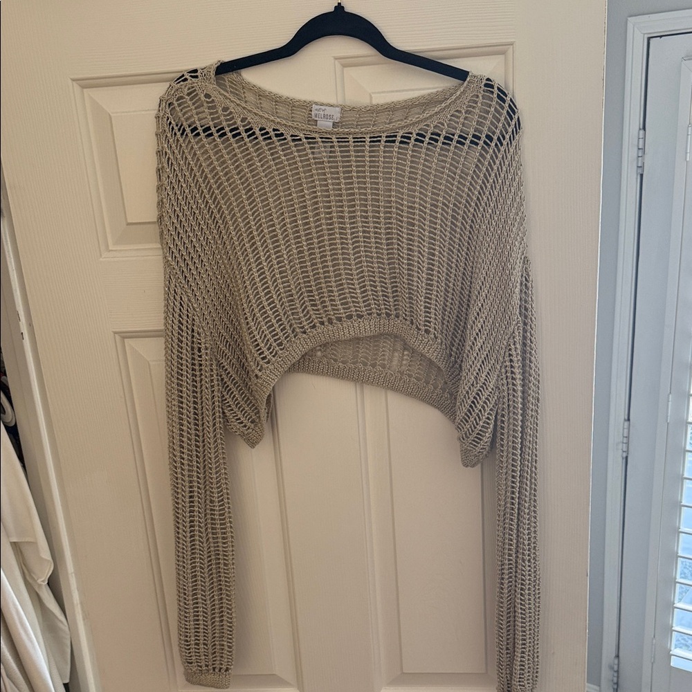 Melrose and Market Beige Knit Women Sweater